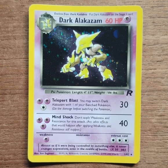 Dark Alakazam Pokémon Card Shadow. Used - Picture 1 of 1